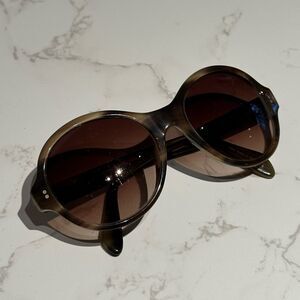 OLIVER PEOPLES lipsofire round sunglasses brown circular circle lens